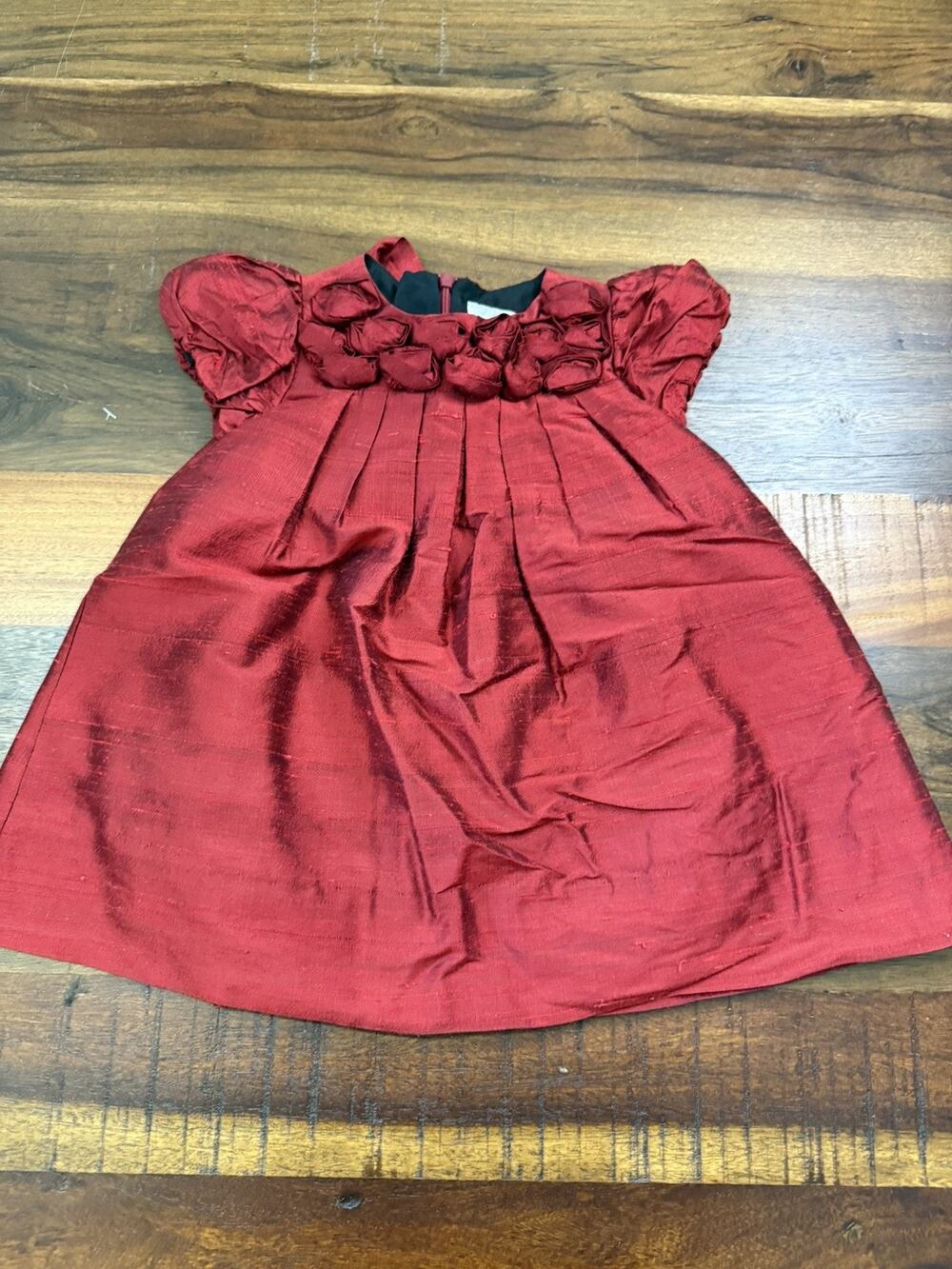 Florence Eiseman Dress- 100% Silk Red Dress size 18 Months
